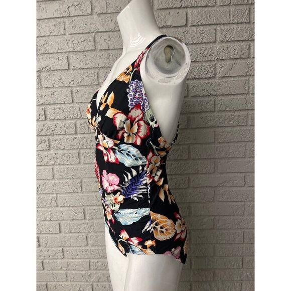 GBM-Sonsie Women Multicolored Floral One-Piece Swimsuit Size 12 - Picture 3 of 9
